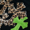 Chrome Hearts Green & Leopard Cross Patch Jeans