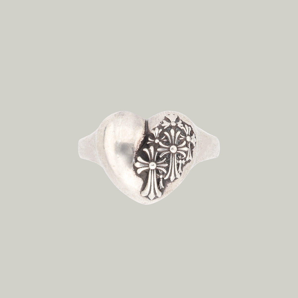 Chrome Hearts R.I.P Heart Ring
