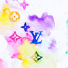 Watercolor Monogram Print Skateboard