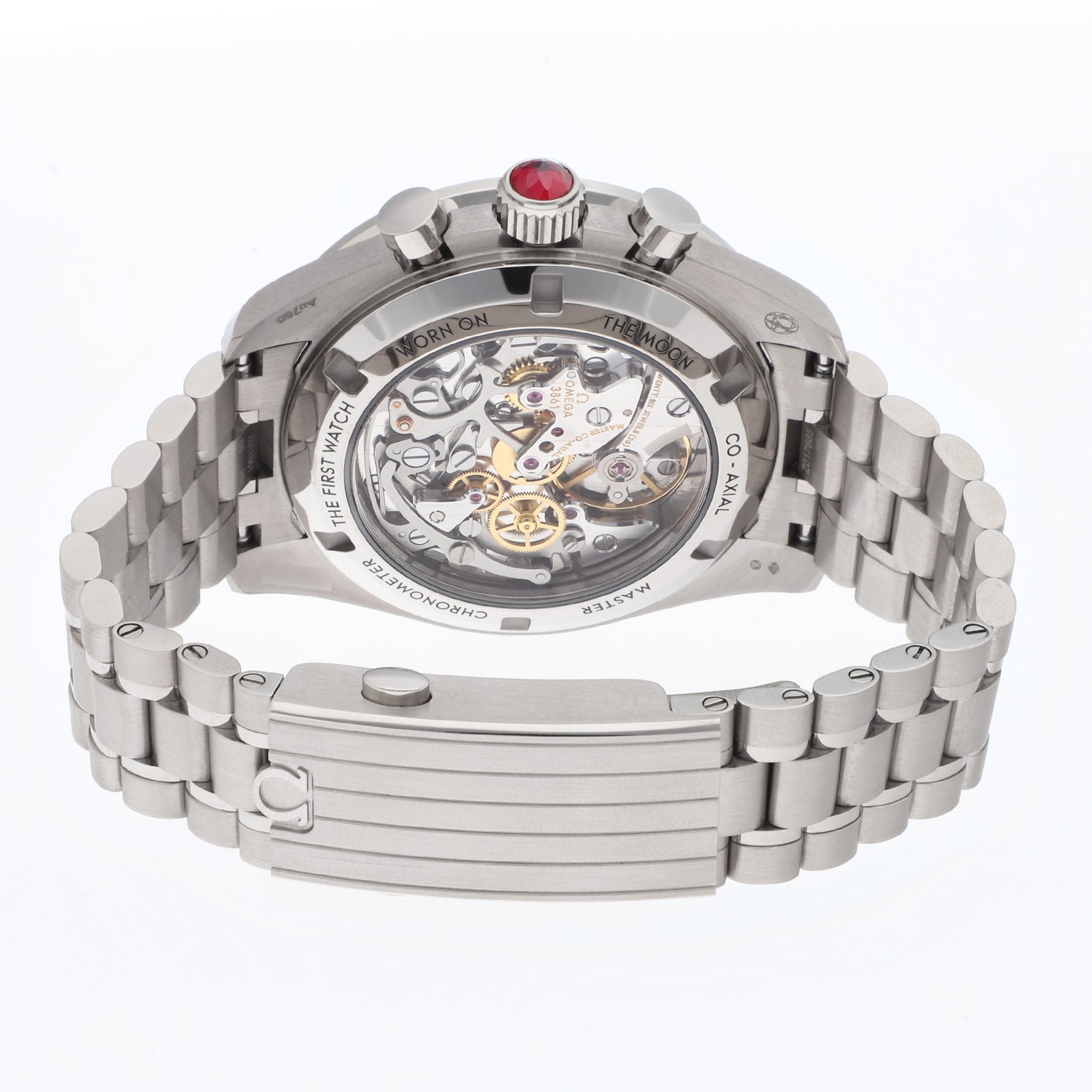 Omega Speedmaster Ref. 310.55.42.50.52.001 White Gold and Ruby