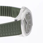 Patek Philippe Aquanaut Luce Ref. 5267/200A-011 with diamond-set bezel and khaki dial and rubber strap