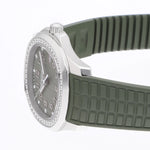 Patek Philippe Aquanaut Luce Ref. 5267/200A-011 with diamond-set bezel and khaki dial and rubber strap