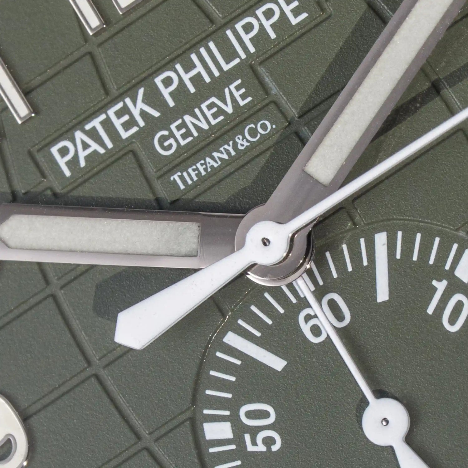 Patek Philippe Aquanaut Ref. 5968G-010 Double Signed Tiffany & Co. white gold green dial