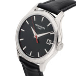 Patek Philippe Calatrava Ref. 5227G-011 white gold black dial red seconds hand and minute track
