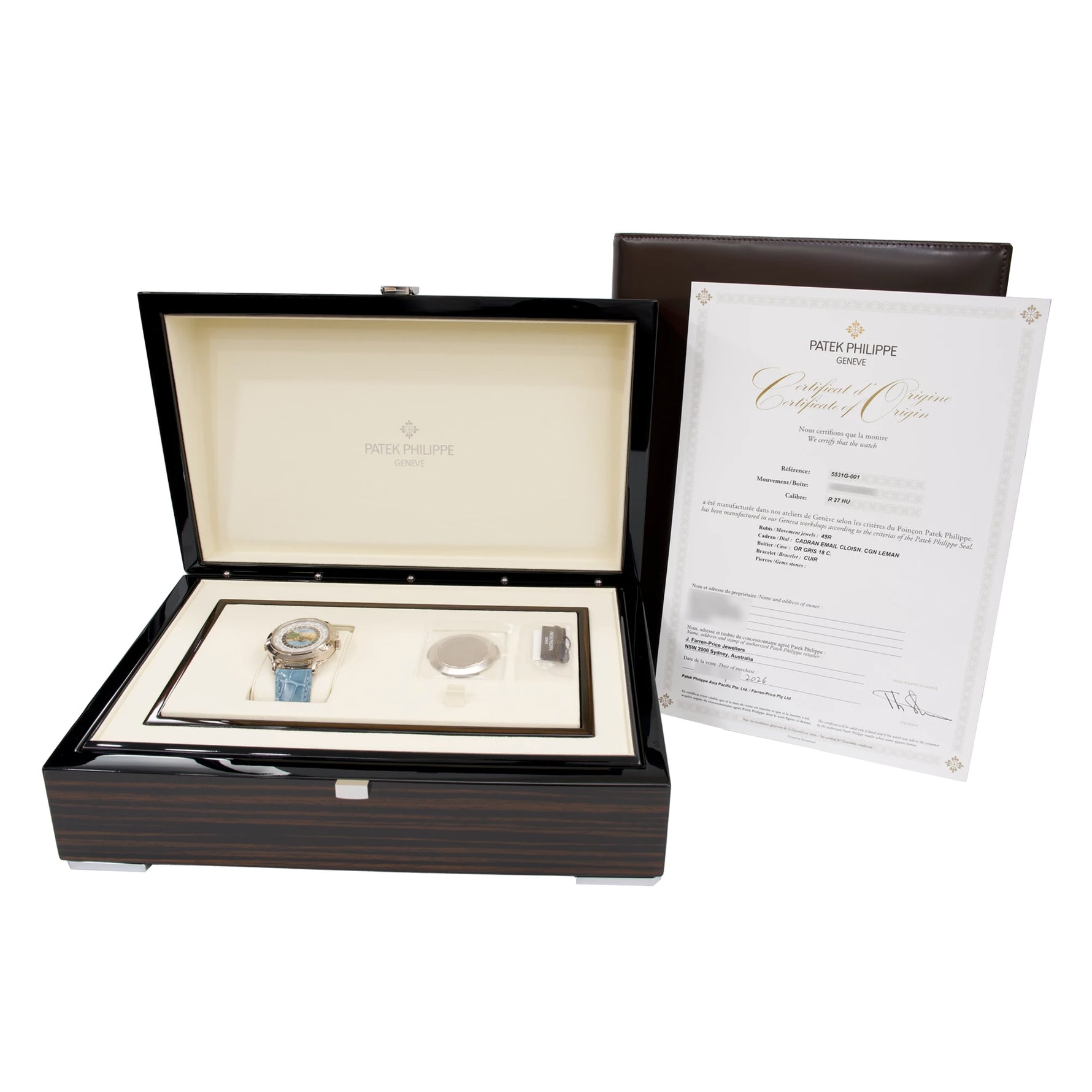 Patek Philippe Grand Complications Ref. 5531G-001 white gold grand feu cloisonné enamel Geneva set