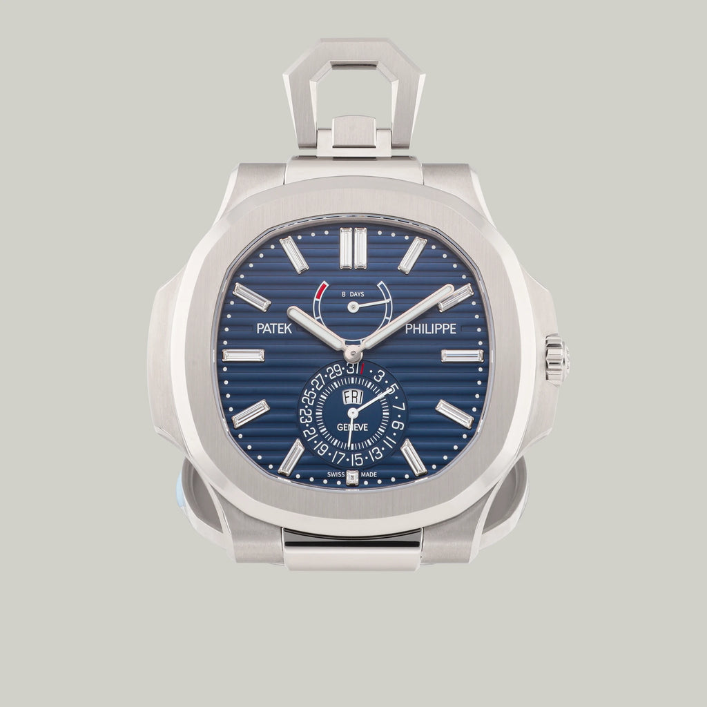 Patek Philippe Nautilus Desk Clock Ref. 958G-001 50th Anniversary 18K white gold limited to 100 pieces 