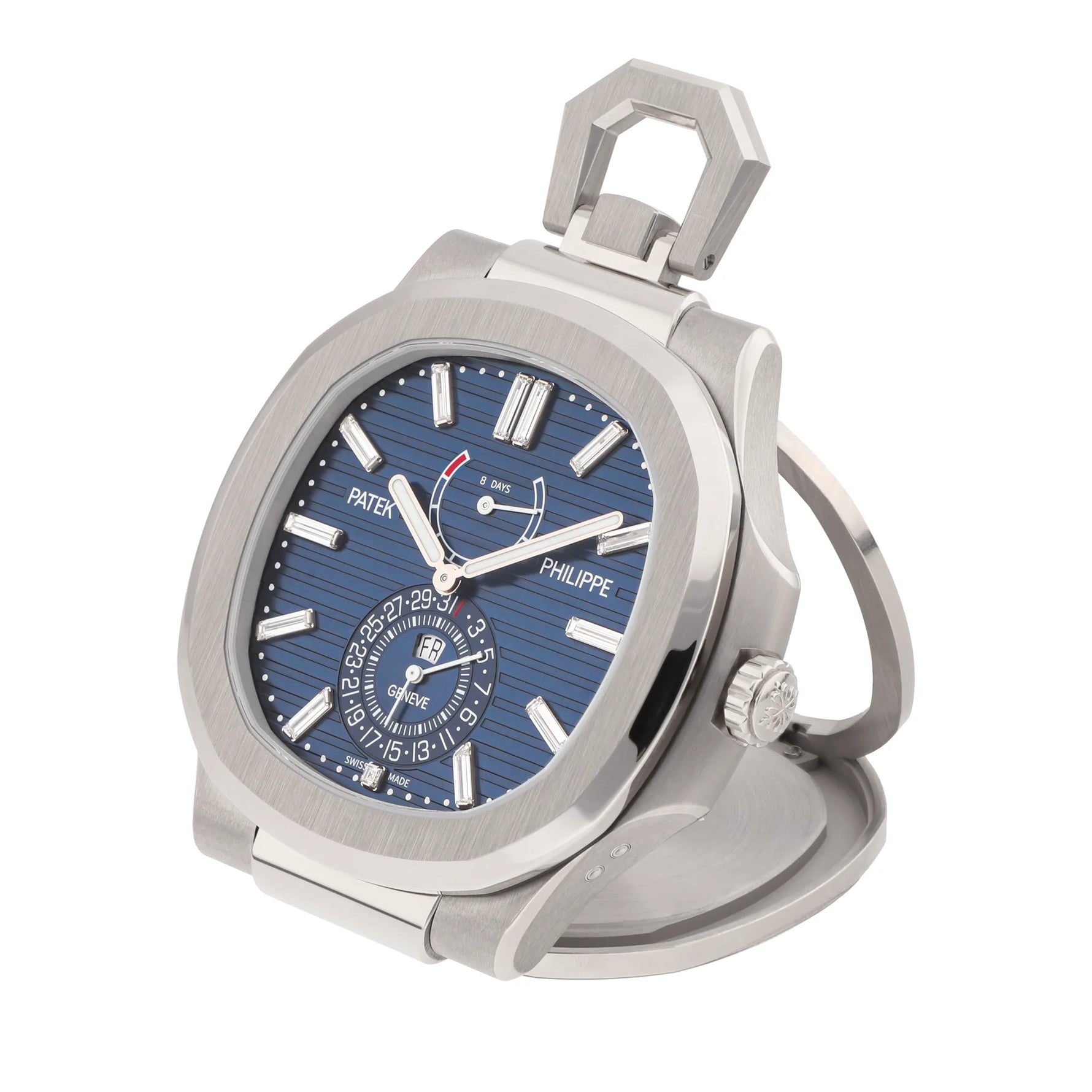 Patek Philippe Nautilus Desk Clock Ref. 958G-001 50th Anniversary 18K white gold limited to 100 pieces 
