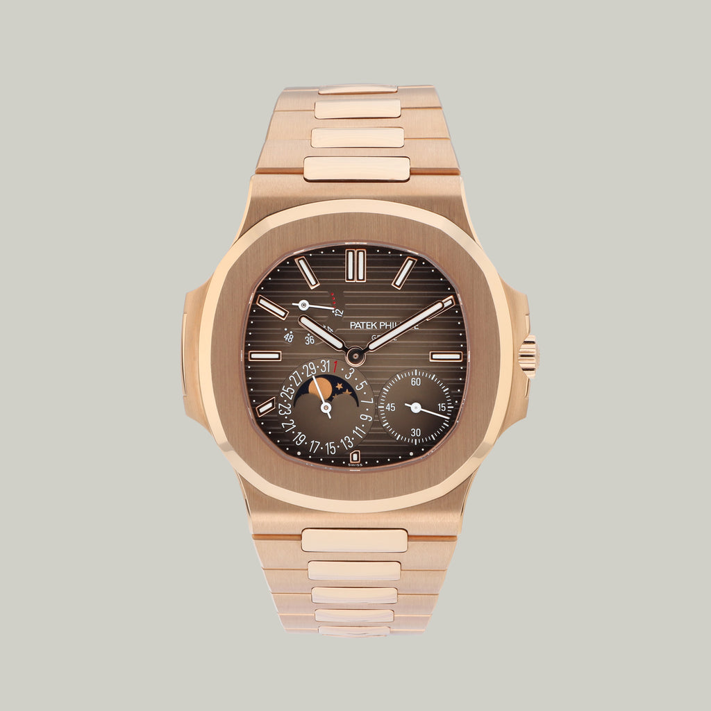 Patek Philippe Nautilus Ref. 5712/1R-001 rose gold with brown sunburst dial