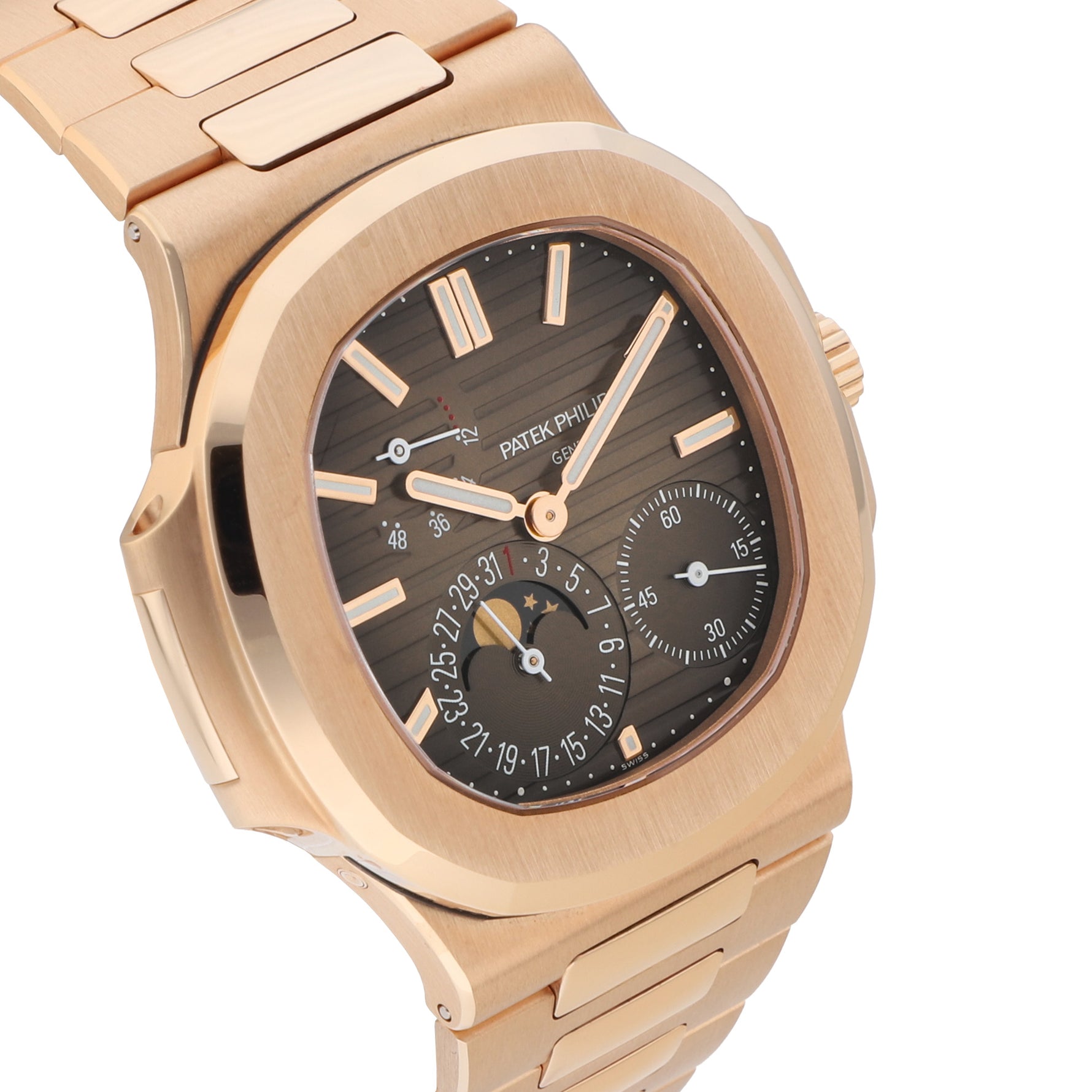 Patek Philippe Nautilus Ref. 5712/1R-001 rose gold with brown sunburst dial