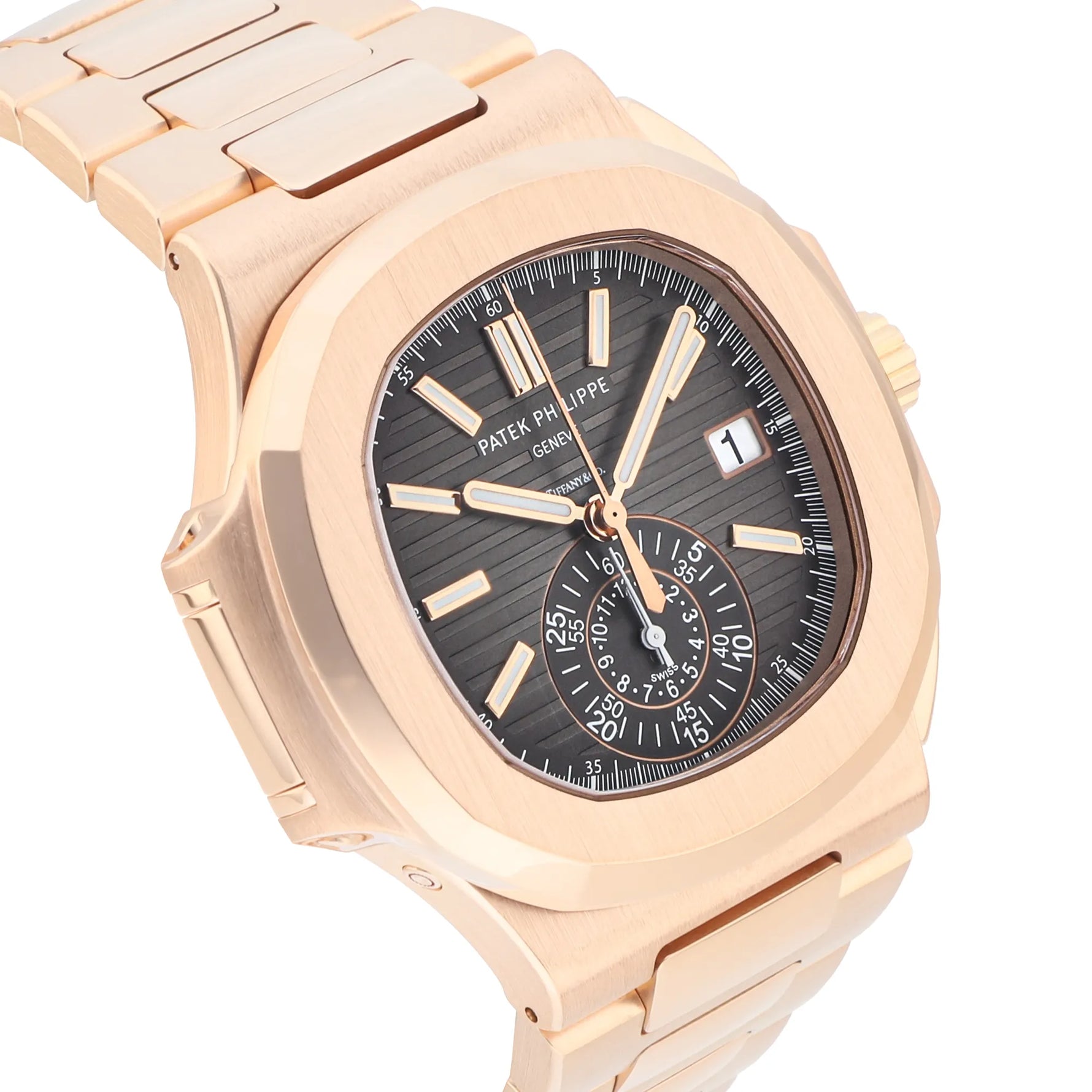 Patek Philippe Nautilus Ref. 5980/1R-001 Double Signed Tiffany & Co. rose gold