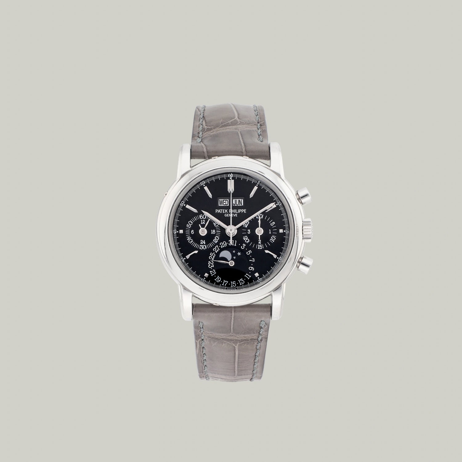 Patek Philippe Perpetual Calendar Chronograph Ref. 3970EP platinum black dial