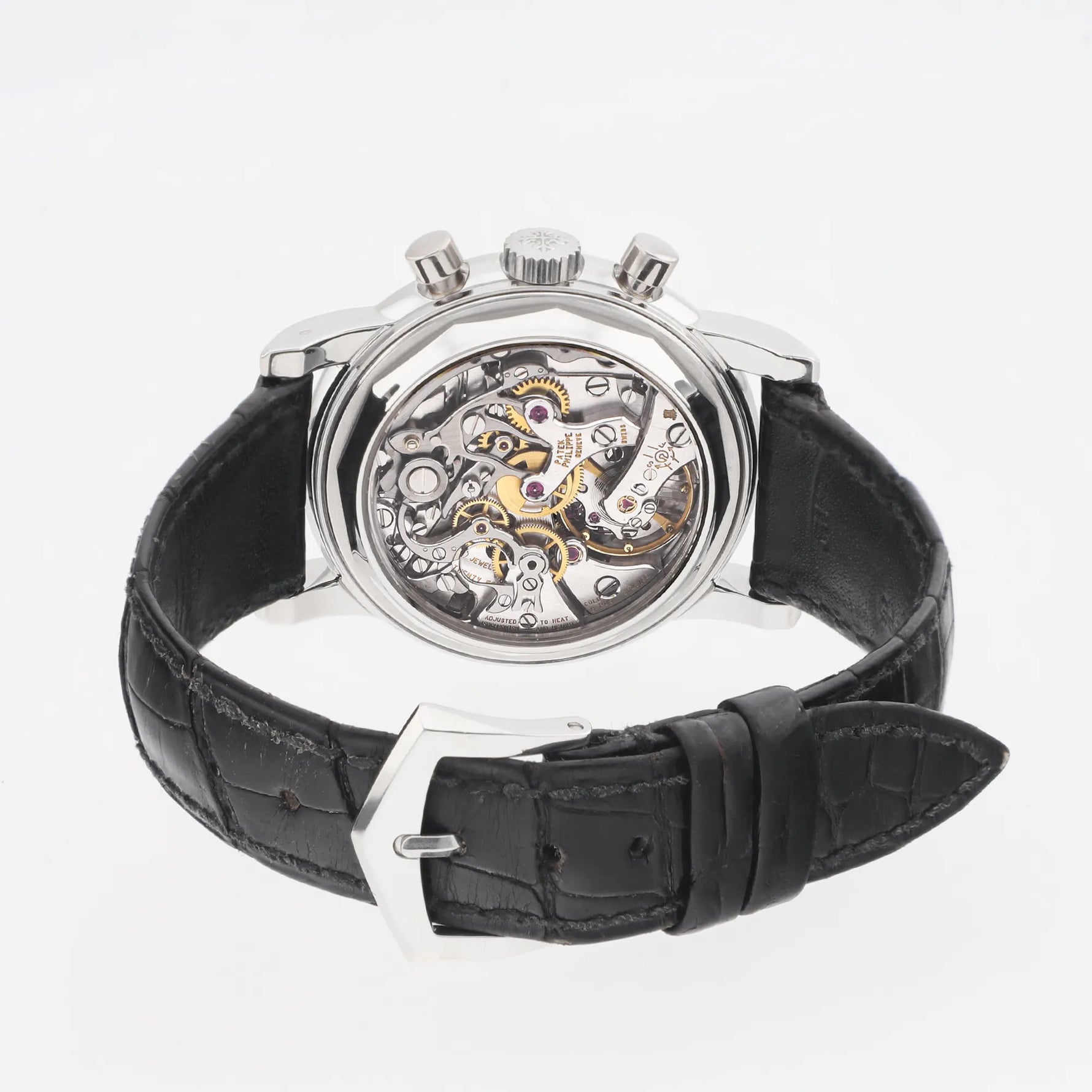 Patek Philippe Perpetual Calendar Chronograph Ref. 3970EP Diamond-Set Indexes platinum black dial