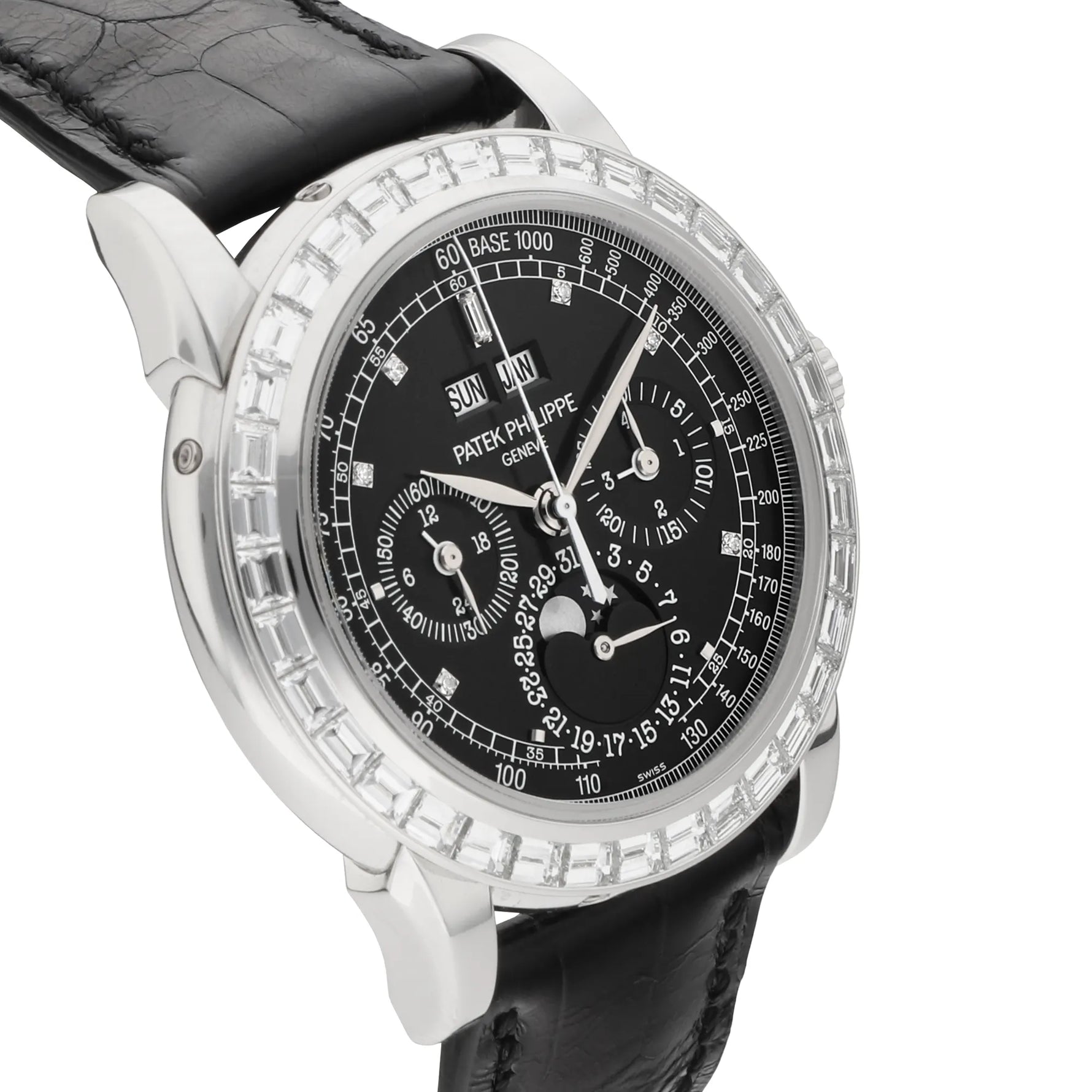 Patek Philippe Perpetual Calendar Chronograph Ref. 5971P-001 Diamond Set platinum black dial