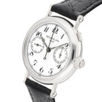 Patek Philippe Single Button Split Seconds Chronograph Ref. 5959P-001 white lacquer dial black Breguet numerals
