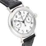 Patek Philippe Single Button Split Seconds Chronograph Ref. 5959P-001 white lacquer dial black Breguet numerals