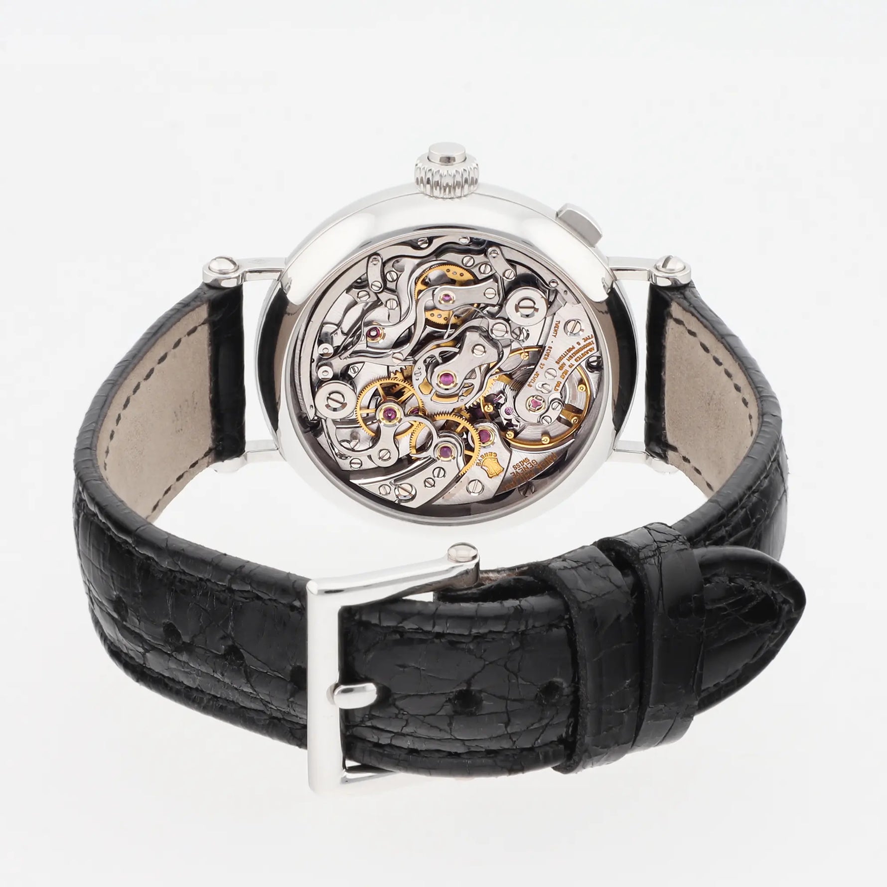 Patek Philippe Single Button Split Seconds Chronograph Ref. 5959P-001 white lacquer dial black Breguet numerals