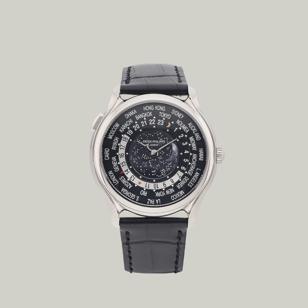 Patek Philippe World Time Ref. 5575G-001 white gold black dial 175th anniversary
