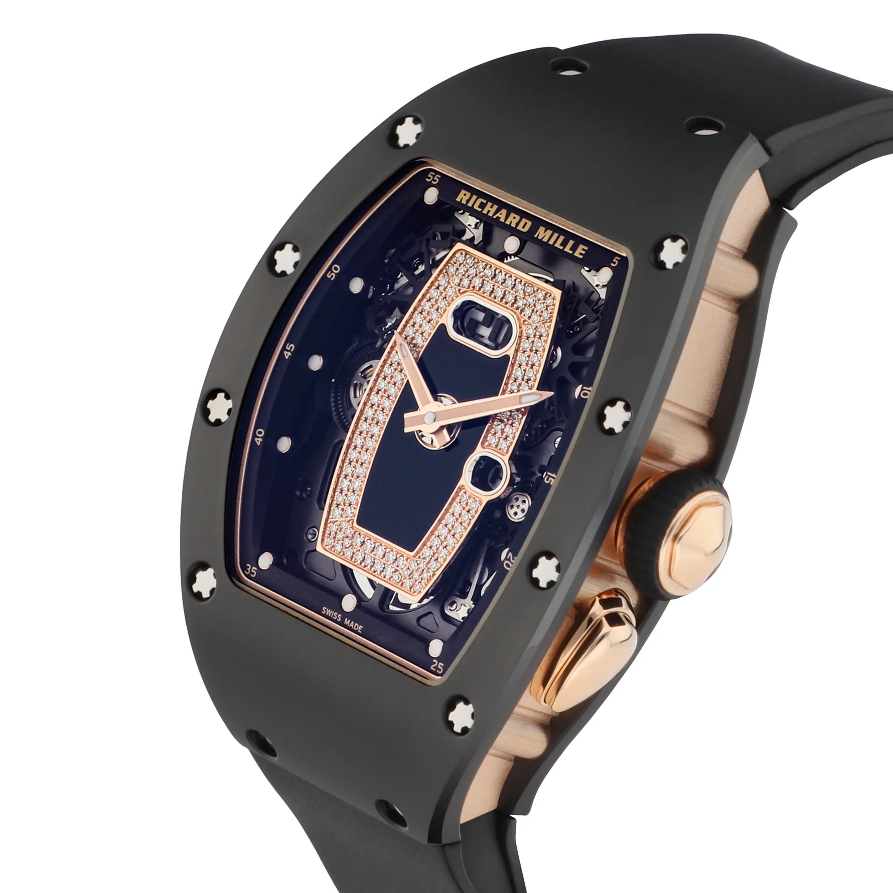Richard Mille RM037 Ref. MON-00050 black rose gold and diamonds