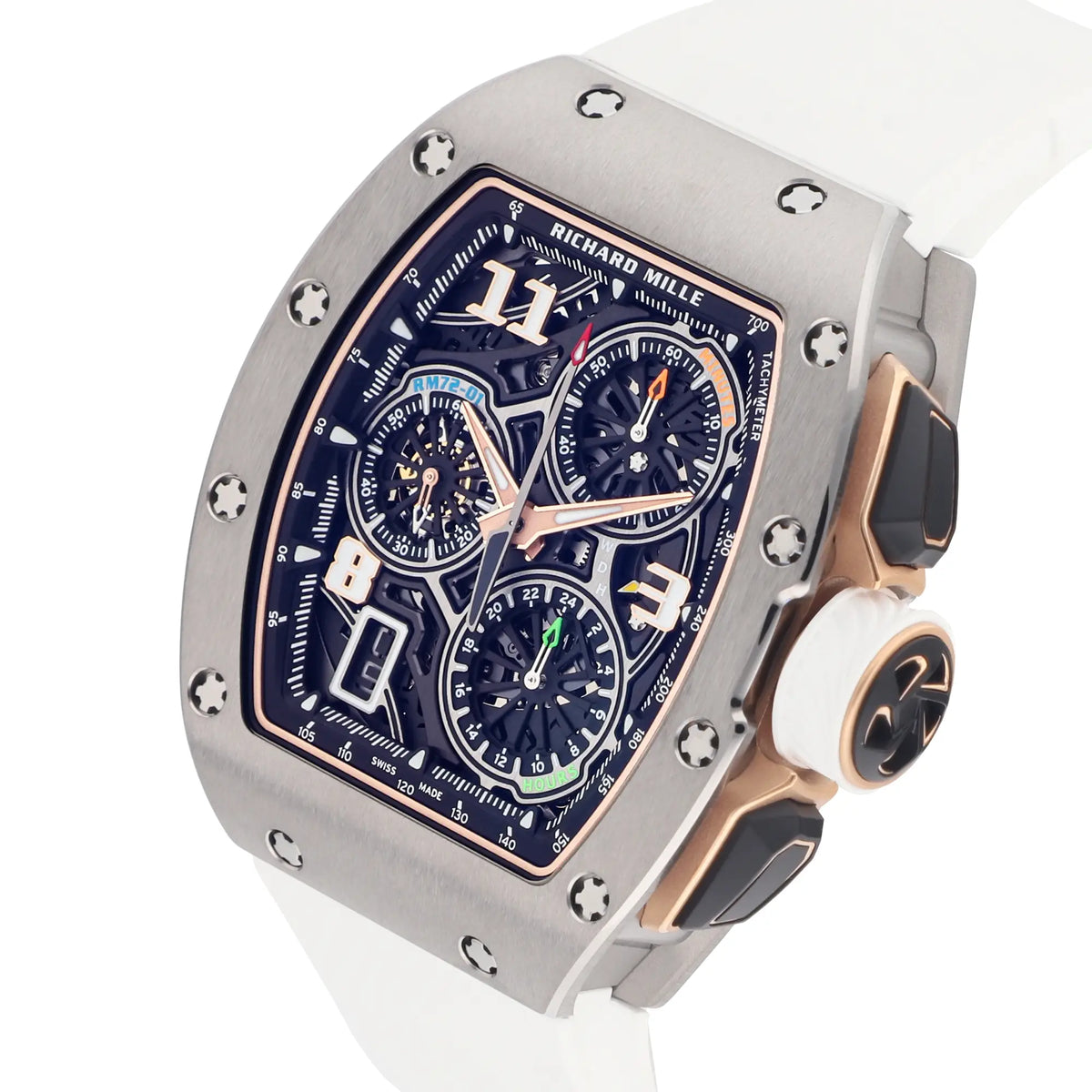 Richard Mille RM72-01  Lifestyle In-House Chronograph Ti MON0-01769 titanium white rubber strap