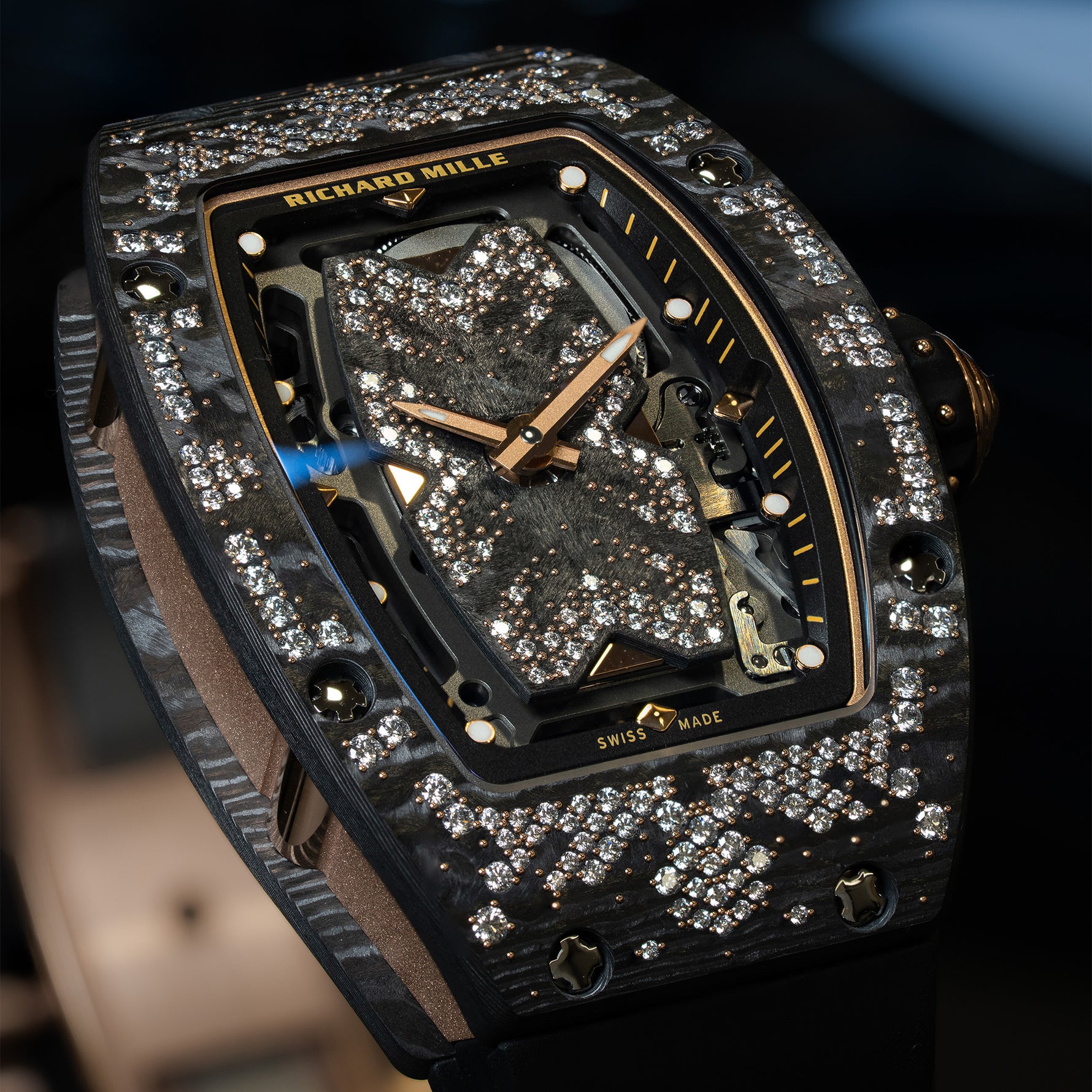 Richard Mille RM 07-01 Bright Night Carbon TPT, Pink Gold and Diamonds, Intergalactic collection