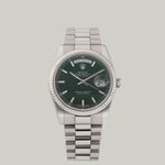 Rolex Day-Date Ref. 118239 Green Dial 18K white gold president bracelet