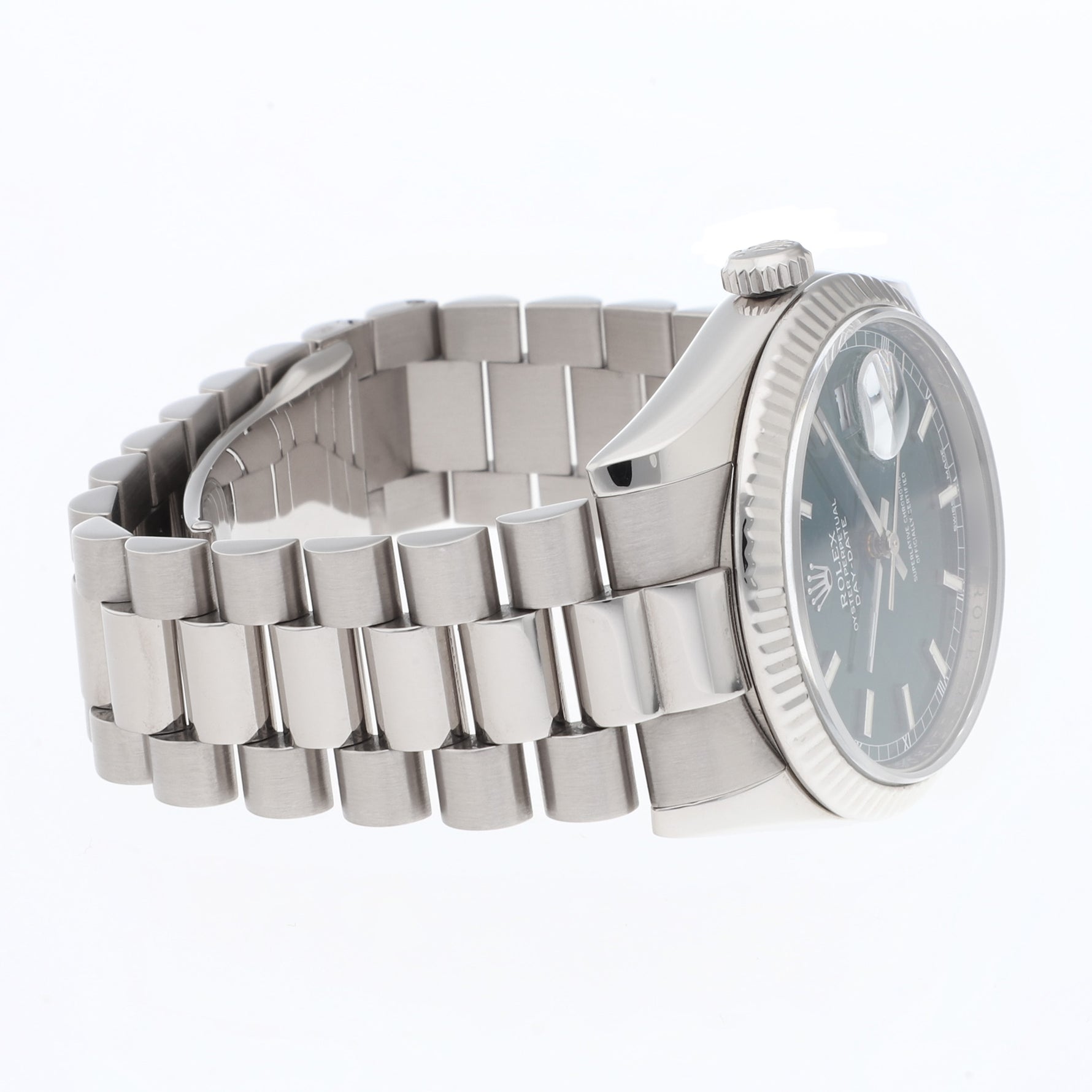 Rolex Day-Date Ref. 118239 Green Dial 18K white gold president bracelet