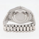 Rolex Day-Date Ref. 218399BR 18k white gold diamond set bezel and dial green enamel hour markers