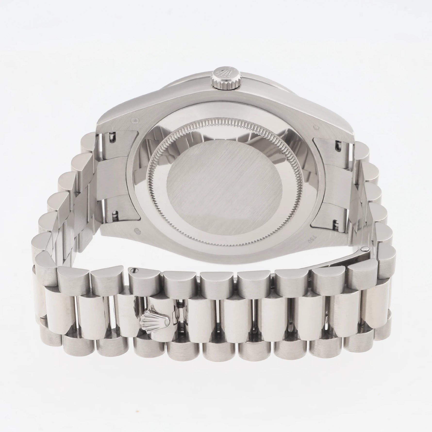 Rolex Day-Date Ref. 218399BR 18k white gold diamond set bezel and dial green enamel hour markers