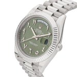 Rolex Day-Date Ref. 228236 Green Arabic dial platinum