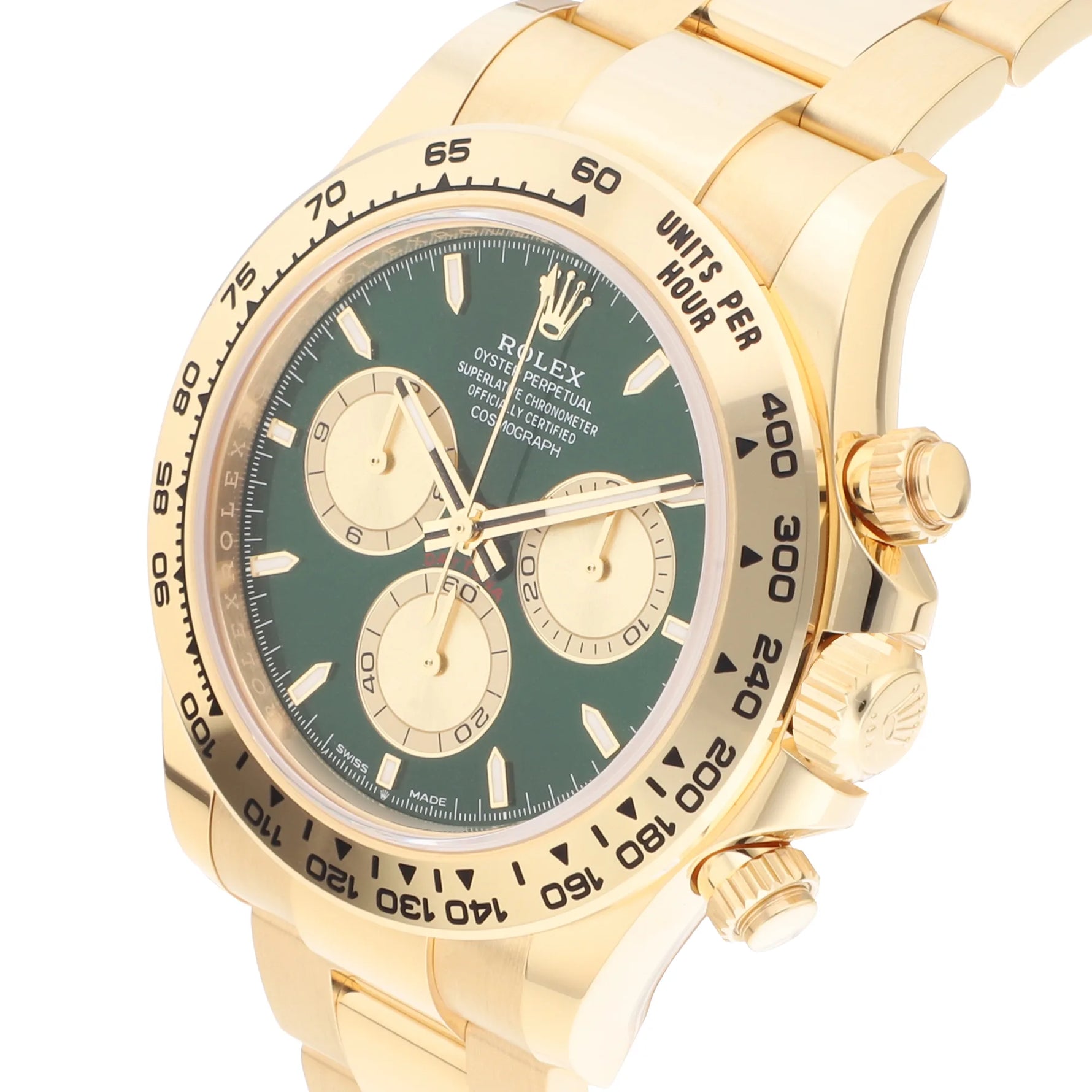 Rolex Daytona Ref. 126508 yellow gold green dial