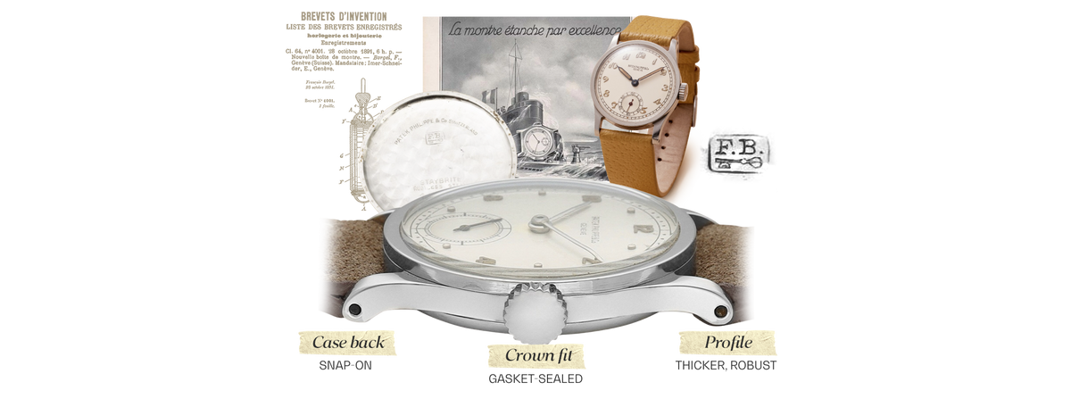 Freres Borgel / Taubert & Fils Reference 96 case, stainless steel reference 96
