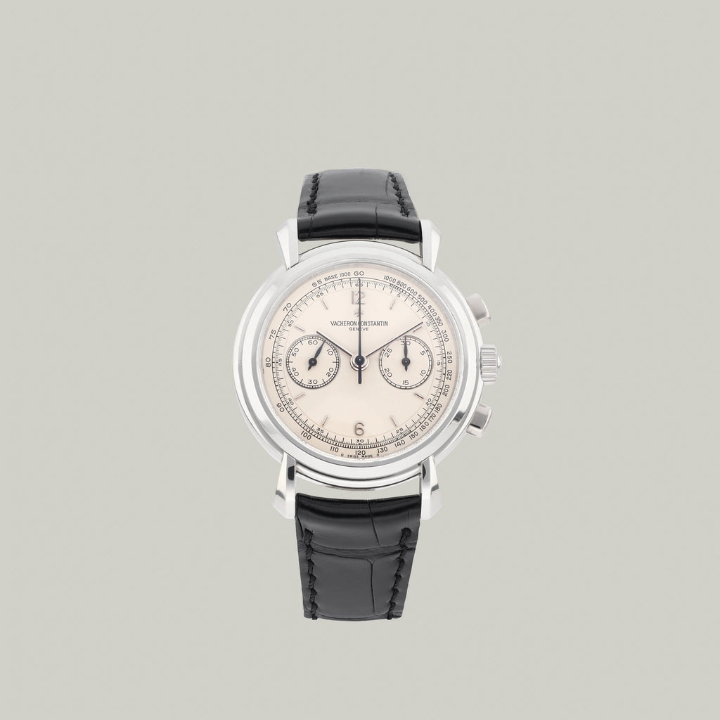 Vacheron Constantin Les Historiques Chronograph Ref. 47101/000P-7576 platinum cream dial