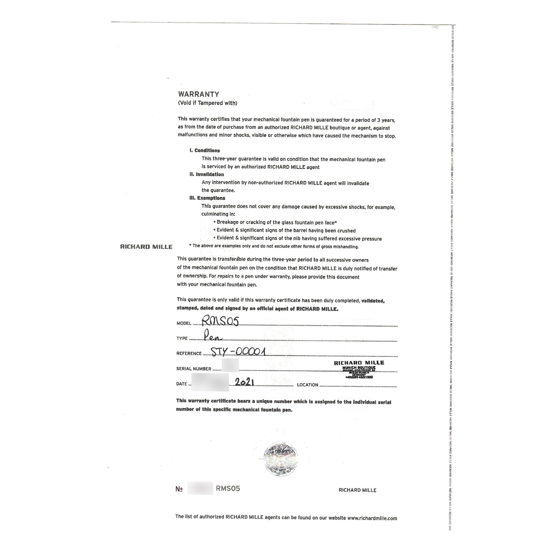 Richard Mille RMS-05 Fountain Pen