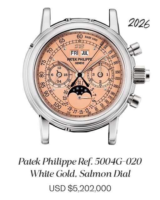 eric clapton patek philippe ref. 5004G-020 white gold salmon dial
